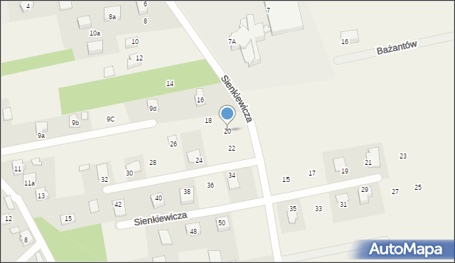 Kroczyce, Sienkiewicza Henryka, 20, mapa Kroczyce