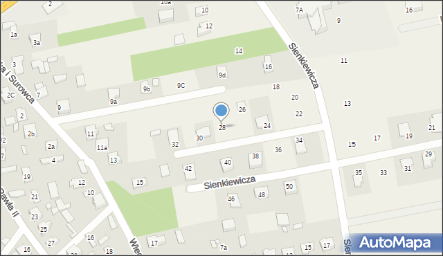 Kroczyce, Sienkiewicza Henryka, 28, mapa Kroczyce
