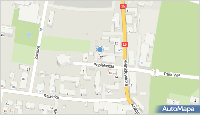 Krotoszyn, Sienkiewicza Henryka, 12D, mapa Krotoszyna