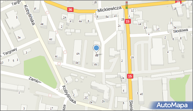 Krotoszyn, Sienkiewicza Henryka, 4B, mapa Krotoszyna
