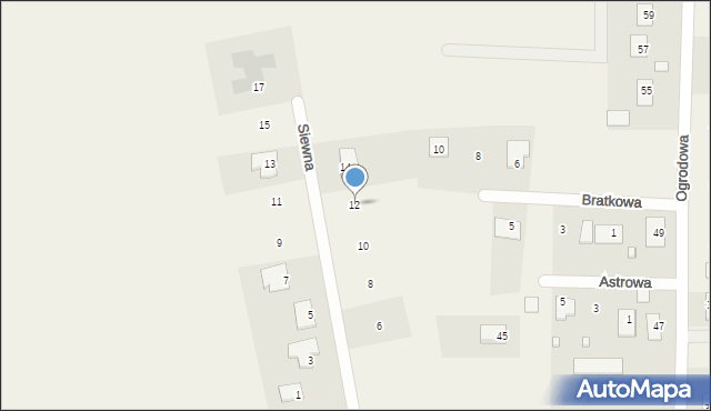 Kruszyn, Siewna, 12, mapa Kruszyn