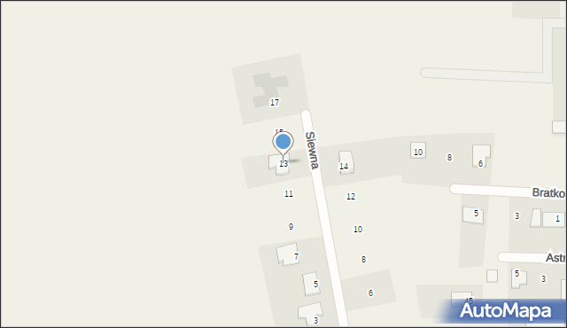 Kruszyn, Siewna, 13, mapa Kruszyn