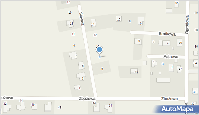 Kruszyn, Siewna, 8, mapa Kruszyn