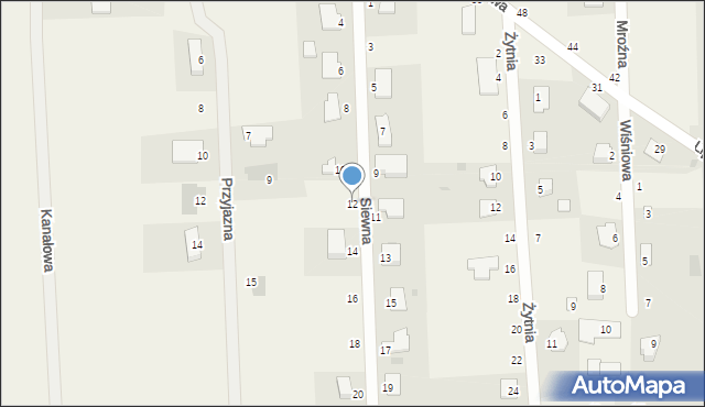 Kruszyn Krajeński, Siewna, 12, mapa Kruszyn Krajeński