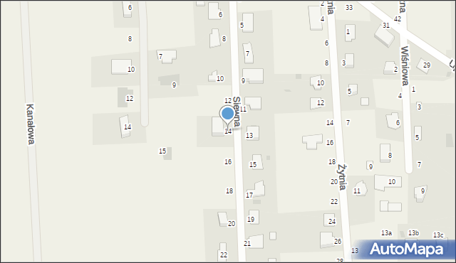 Kruszyn Krajeński, Siewna, 14, mapa Kruszyn Krajeński