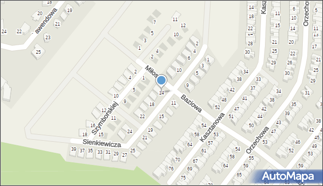 Krzeptów, Sienkiewicza Henryka, 14, mapa Krzeptów