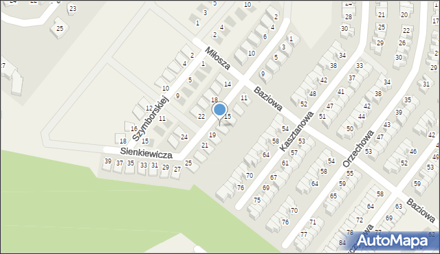 Krzeptów, Sienkiewicza Henryka, 17, mapa Krzeptów