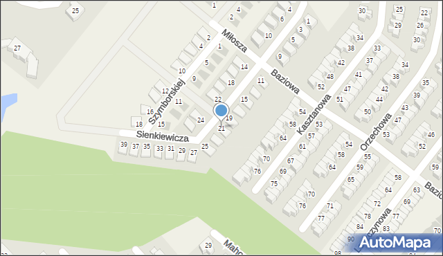 Krzeptów, Sienkiewicza Henryka, 21, mapa Krzeptów