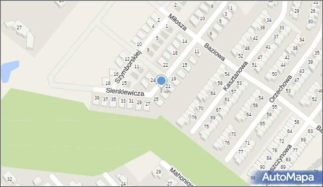 Krzeptów, Sienkiewicza Henryka, 23, mapa Krzeptów