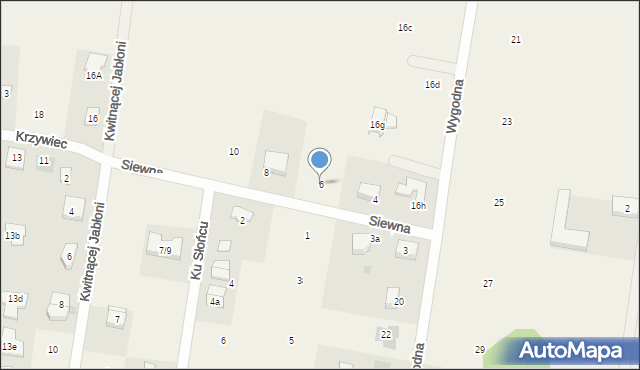 Krzywiec, Siewna, 6, mapa Krzywiec
