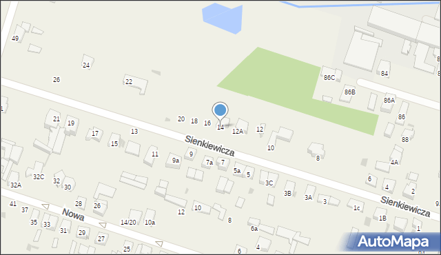 Ksawerów, Sienkiewicza Henryka, 14, mapa Ksawerów