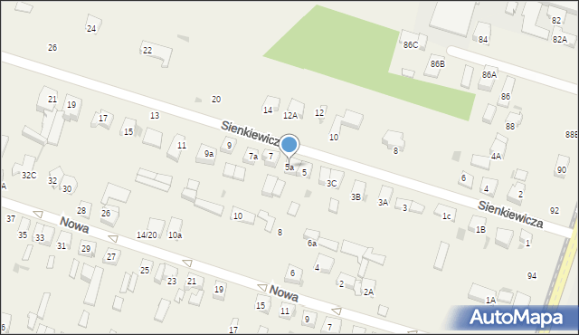 Ksawerów, Sienkiewicza Henryka, 5a, mapa Ksawerów