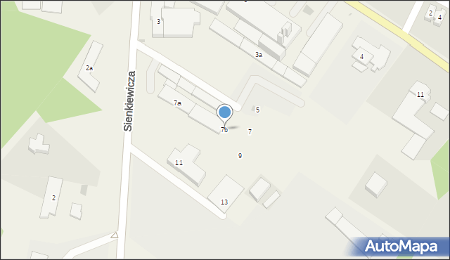 Kurzętnik, Sienkiewicza Henryka, 7b, mapa Kurzętnik