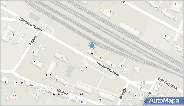 Kutno, Siemiradzkiego Henryka, 12, mapa Kutno