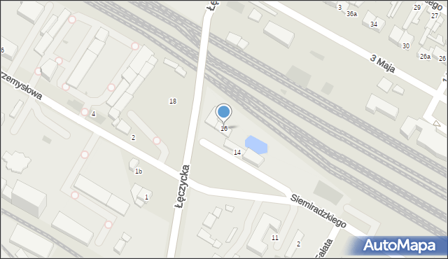 Kutno, Siemiradzkiego Henryka, 16, mapa Kutno