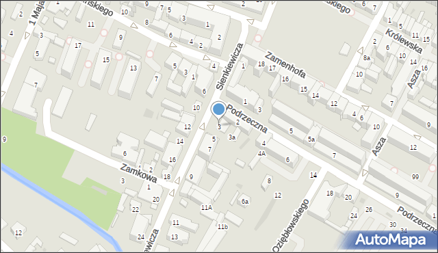 Kutno, Sienkiewicza Henryka, 3, mapa Kutno