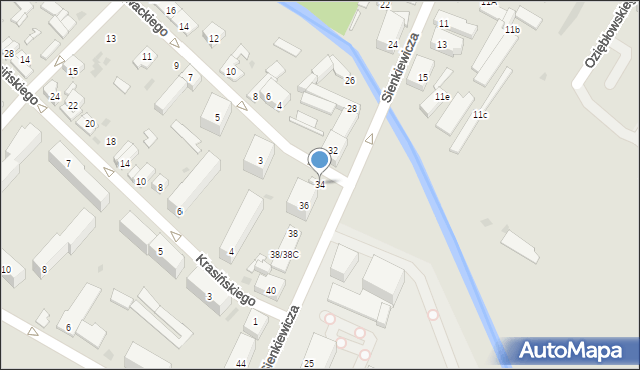 Kutno, Sienkiewicza Henryka, 34, mapa Kutno