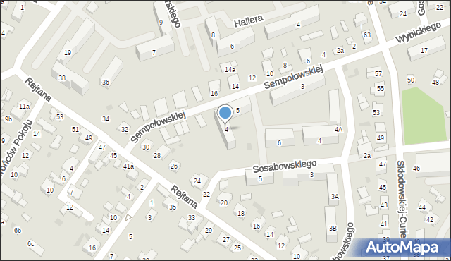 Kutno, Sikorskiego Władysława, gen., 4, mapa Kutno