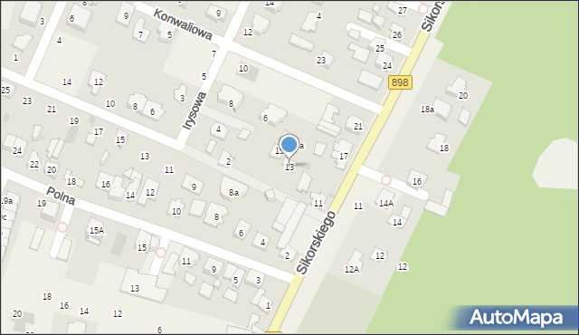 Kwirynów, Sikorskiego Władysława, gen., 13, mapa Kwirynów