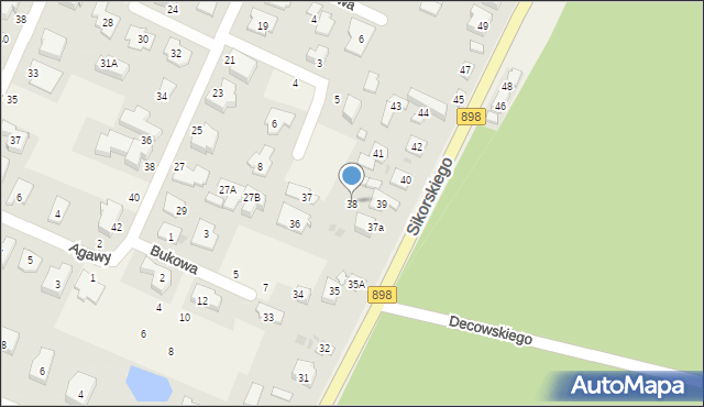 Kwirynów, Sikorskiego Władysława, gen., 38, mapa Kwirynów