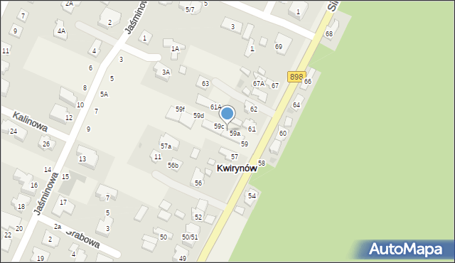 Kwirynów, Sikorskiego Władysława, gen., 59b, mapa Kwirynów