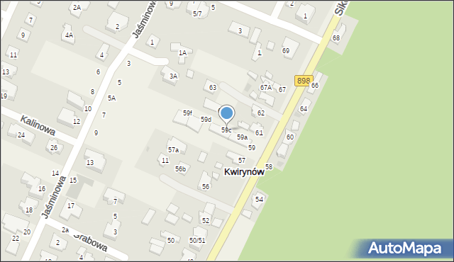 Kwirynów, Sikorskiego Władysława, gen., 59c, mapa Kwirynów