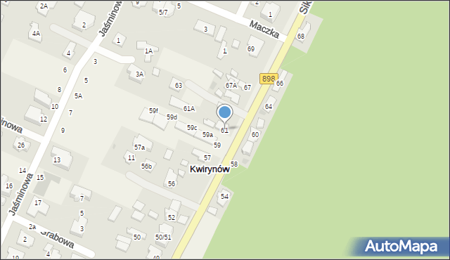 Kwirynów, Sikorskiego Władysława, gen., 61, mapa Kwirynów