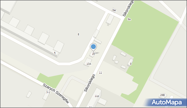 Łajski, Sikorskiego Władysława, gen., 10, mapa Łajski