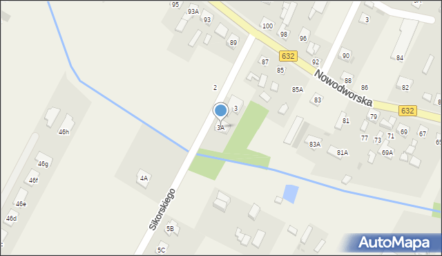 Łajski, Sikorskiego Władysława, gen., 3A, mapa Łajski