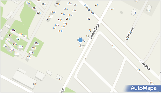 Łajski, Sikorskiego Władysława, gen., 6c, mapa Łajski