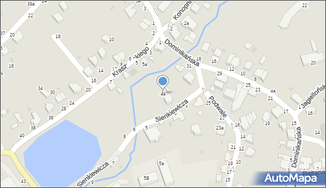 Łańcut, Sienkiewicza Henryka, 4a, mapa Łańcut