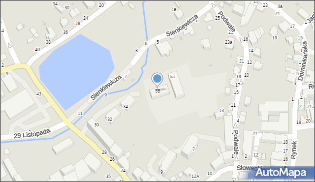 Łańcut, Sienkiewicza Henryka, 5B, mapa Łańcut