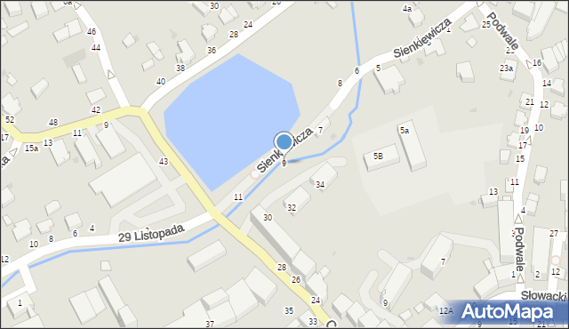 Łańcut, Sienkiewicza Henryka, 9, mapa Łańcut