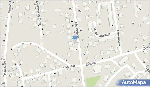 Łańcut, Sikorskiego Władysława, gen., 15, mapa Łańcut