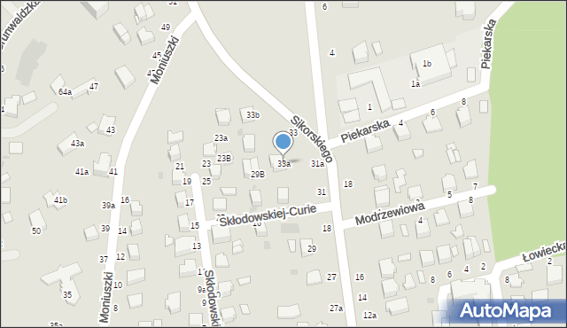 Łańcut, Sikorskiego Władysława, gen., 33a, mapa Łańcut