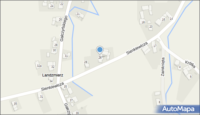 Landzmierz, Sienkiewicza Henryka, 26, mapa Landzmierz