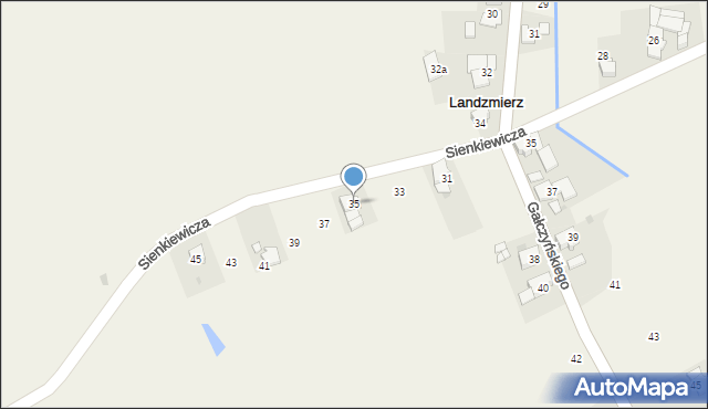 Landzmierz, Sienkiewicza Henryka, 35, mapa Landzmierz
