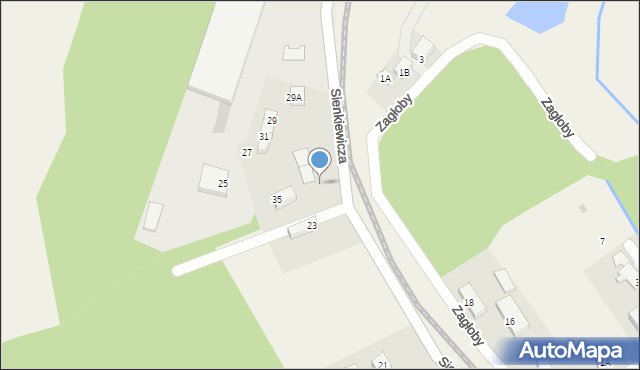 Łapino, Sienkiewicza Henryka, 35a, mapa Łapino