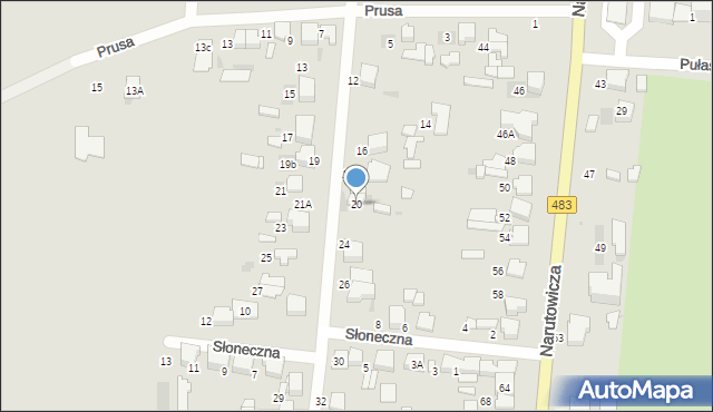 Łask, Sienkiewicza Henryka, 20, mapa Łask