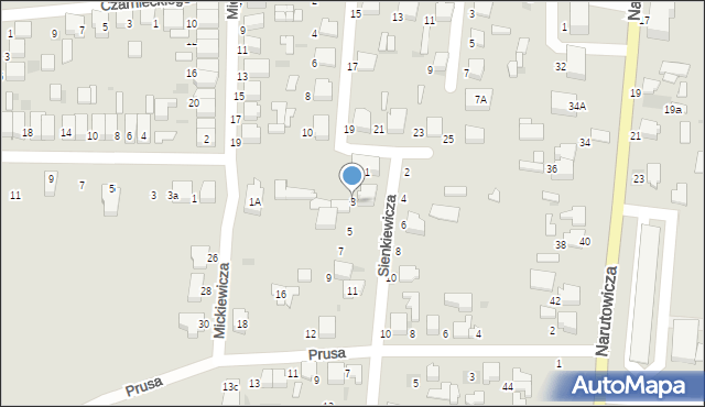 Łask, Sienkiewicza Henryka, 3, mapa Łask