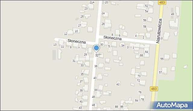 Łask, Sienkiewicza Henryka, 32, mapa Łask