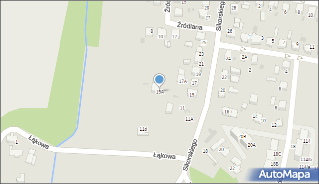 Łaziska Górne, Sikorskiego Władysława, gen., 15A, mapa Łaziska Górne
