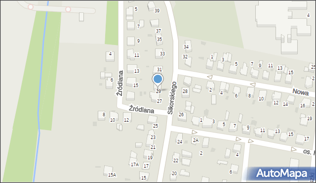 Łaziska Górne, Sikorskiego Władysława, gen., 29, mapa Łaziska Górne