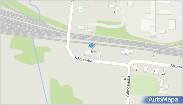 Łaziska Górne, Sikorskiego Władysława, gen., 8, mapa Łaziska Górne