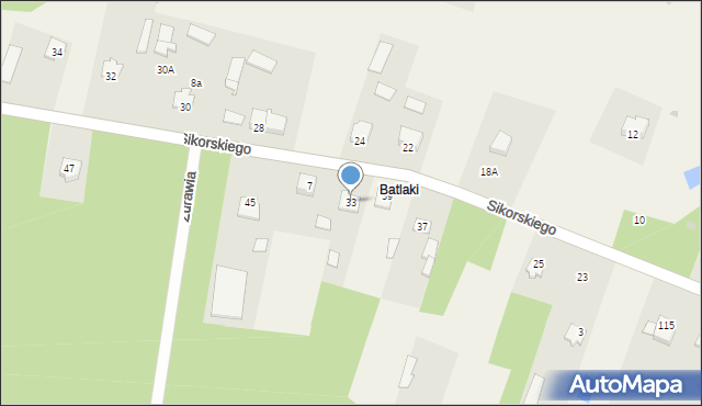 Łazy, Sikorskiego Władysława, gen., 33, mapa Łazy