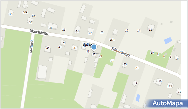 Łazy, Sikorskiego Władysława, gen., 37, mapa Łazy