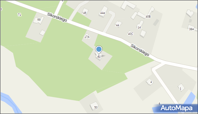 Łazy, Sikorskiego Władysława, gen., 61, mapa Łazy