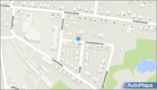 Łazy, Sienkiewicza Henryka, 8, mapa Łazy