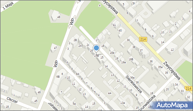 Lębork, Sienkiewicza Henryka, 15B, mapa Lębork