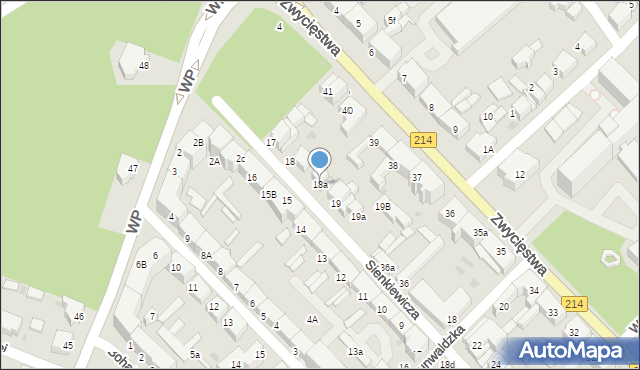 Lębork, Sienkiewicza Henryka, 18a, mapa Lębork